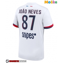 Moške Nogometnih dresov Paris Saint-Germain Joao Neves #87 Gostujoči 2025-26 Kratki rokavi